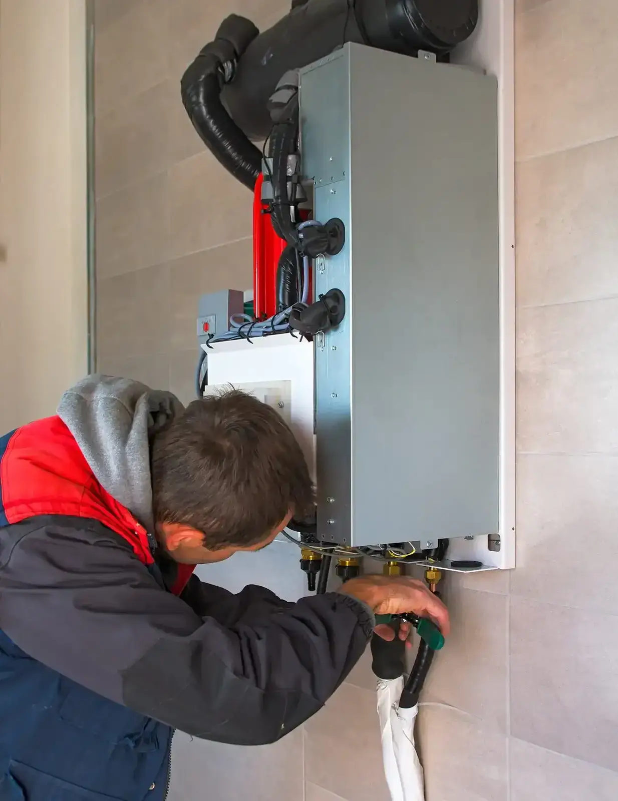 Renewable heating equipment prepared for a ground-source system